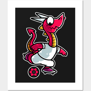 Dragon Football Game Day Funny Team Sports Soccer product Posters and Art